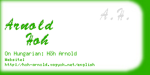 arnold hoh business card